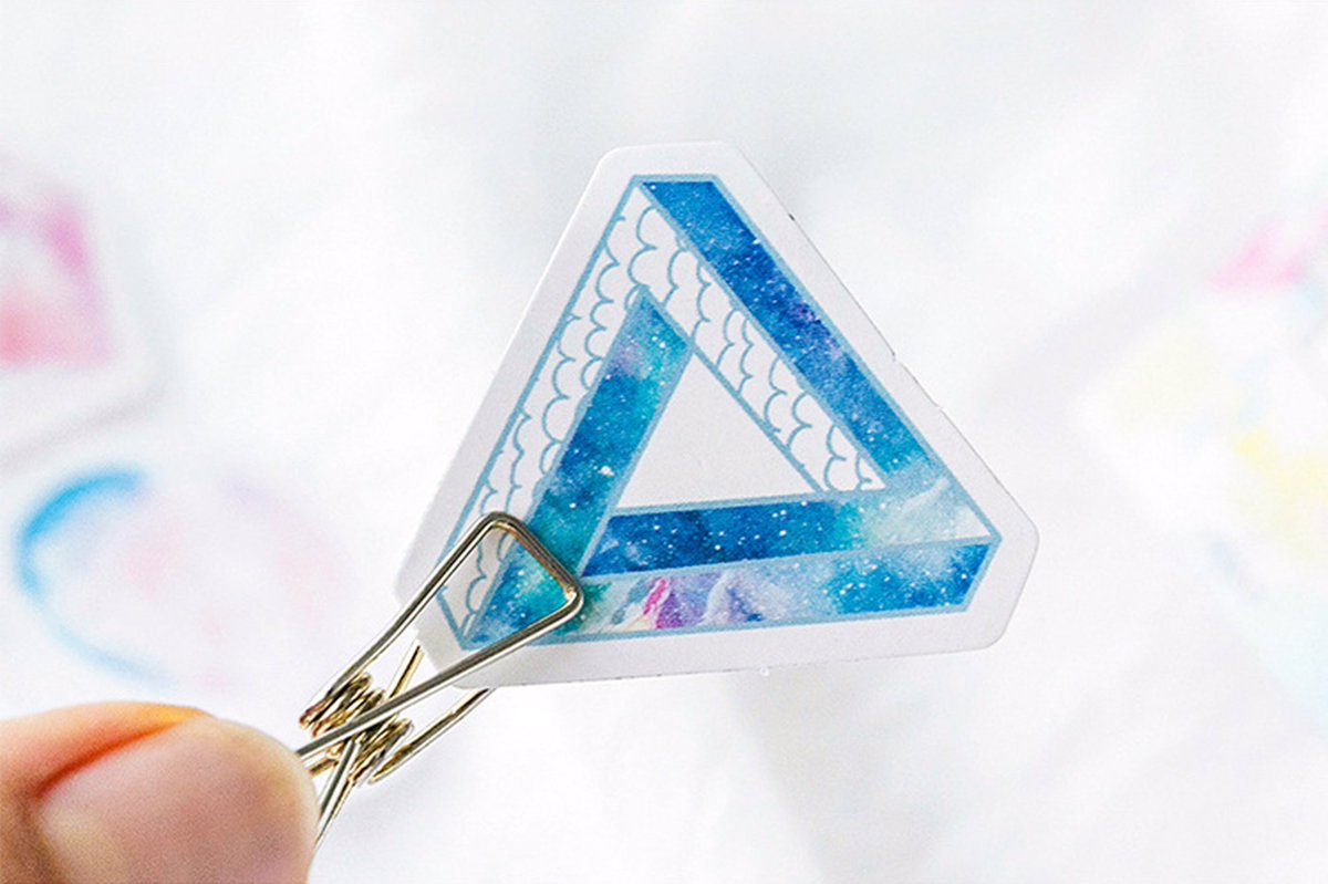 NEW Geometric watercolour galaxy stickers now available! ✨💕 There patterns are out of this world 💫 etsy.com/uk/listing/618… #handmadehour #Crafthour #etsy #planning #planner