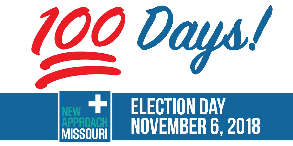 LegalMo22's tweet photo. #LetsAllToastTo 💯 days until #NewApproachMissouri’s medical #cannabis language is passed by a vote of the people!
https://t.co/Hu7uBoPsRQ https://t.co/YmXhv2Qh0r