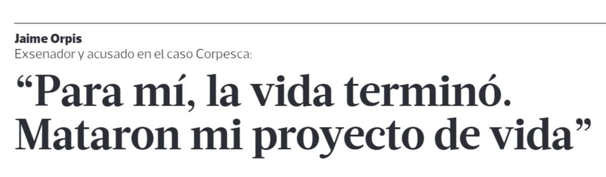 Orpis recibió coimas por 213 millones, se quedaba con parte del sueldo de su secretaria, pagaba la luz y la membresía del club de yates con dineros públicos.

Ahora no puede seguir robando:

"Le matamos su proyecto de vida" (que era robar a destajo)