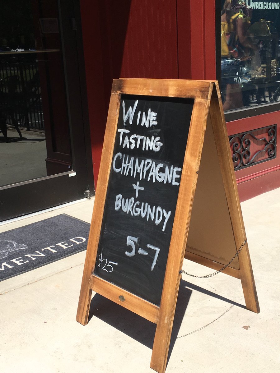 Wine Tasting at <a href="/fermented/">Fermented</a> in Alpharetta on Saturdays.  Last night was a good one.  #winetasting #Alpharetta #foodandwine #champagne #burgundy