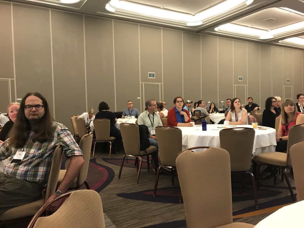 cathygabor's tweet photo. Design thinking in action at #cwpa2018 Town Hall Meeting https://t.co/VtNYvXghu7