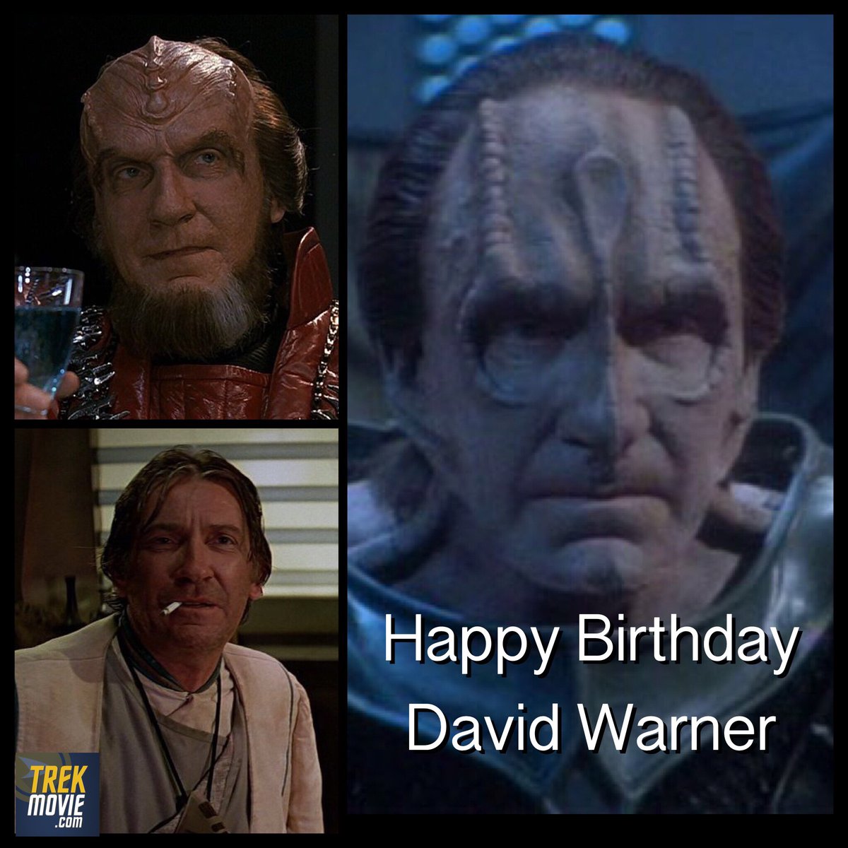 Happy birthday to David Warner, who played 3 different roles on #StarTrek:  Ambassador St. John Talbot in Star Trek V: The Final Frontier, Klingon  Chancellor Gorkon in Star Trek VI: The Undiscovered, image size:1200x1200