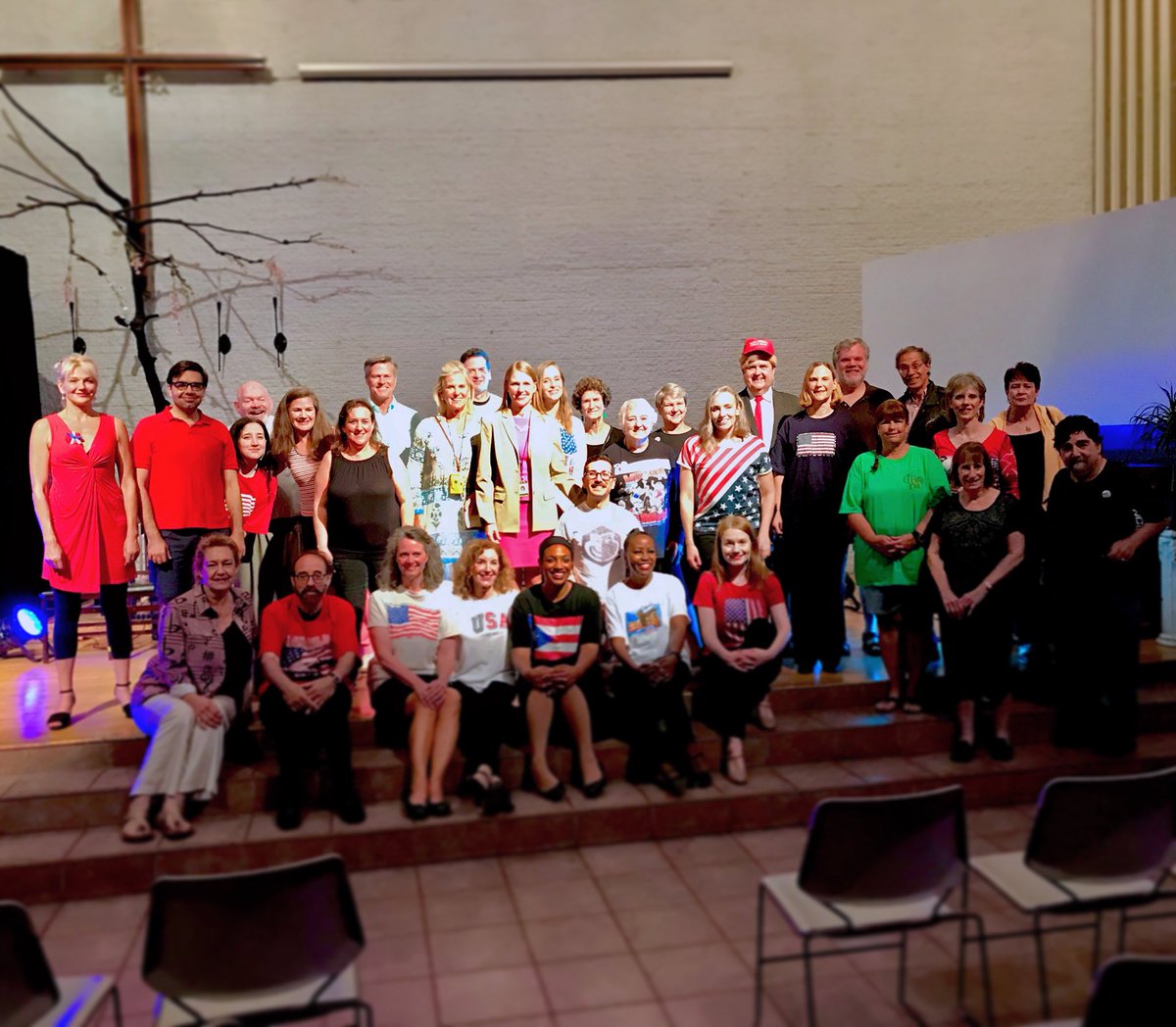 hexagondc's tweet photo. It takes many people to put on a Hexagon show, and they’re all volunteers! Not pictured here are the many writers and composers, as well as crew who weren’t working on closing night. Thank you to every member of the Tweet Land of Liberty #CapFringe18 Company 💙❤️💙❤️ https://t.co/JCkaZuqwg6