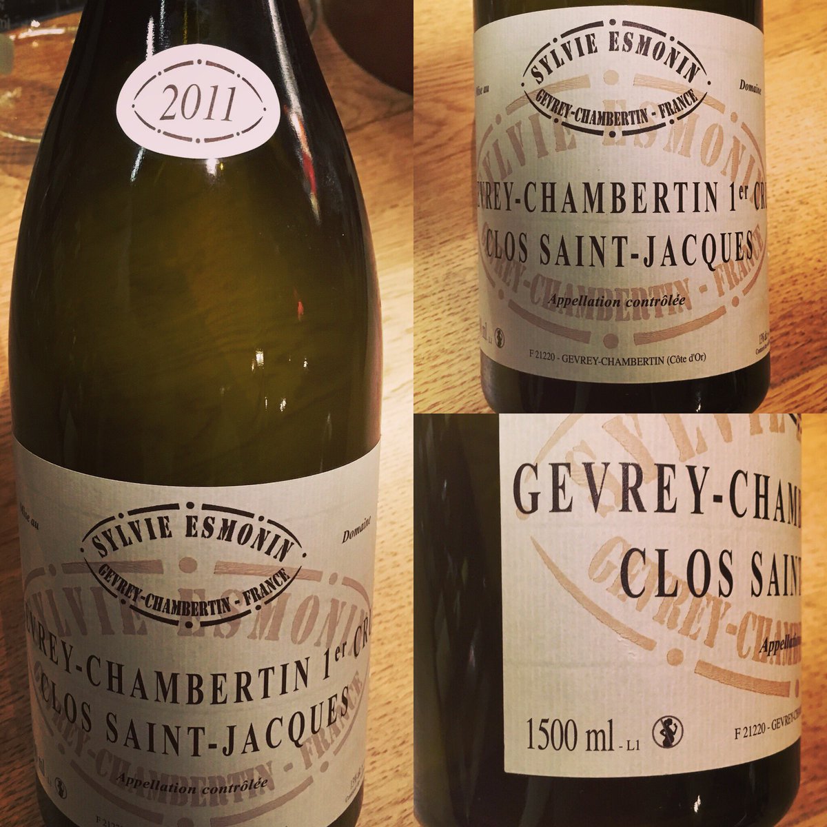 GeoffAdam's tweet photo. Magnifique Gevrey-Chambertin 1er Cru “Clos Saint-Jacques” 2011 serré a l’ouverture mais épanoui 3 heures plus tard. Une bombe... dommage c’était ma dernière quille. #france #rouge #bourgogne #gevreychambertin #1ercru #clossaintjacques #sylvieesmonin #sommelier #winelover #top https://t.co/0XlXe3bDh0