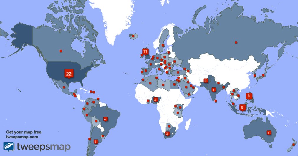 Special thank you to my 8 new followers from Spain, and more last week. tweepsmap.com/!oyeakasha .