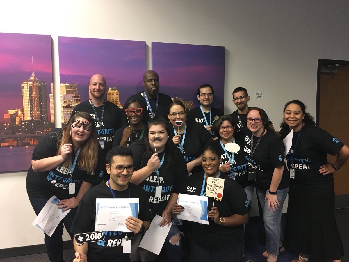 Today my first team as a manager has graduated, and will on the tech floor. I’ll be starting with a new team on the tech floor as well. I’m extremely thankful for my time in nesting, working with amazing leaders! #TechCareTweets #TeamFlaggStillRocks #LifeAtATT