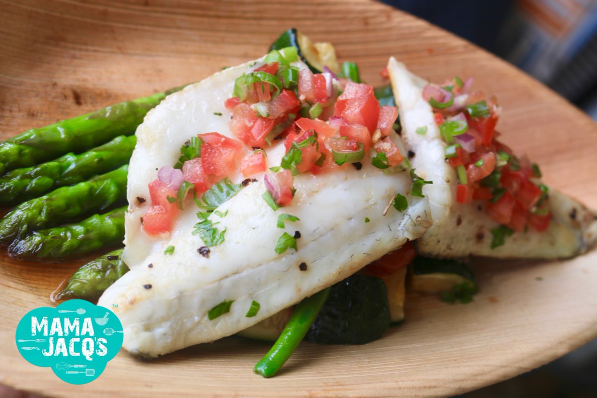 MamaJacqs's tweet photo. Thinking about booking us for your event?
Why not try our ginger infused salsa served with grilled sea-bass on a bed of grilled vegetables? lightly marinated using fresh herbs and spices.. grilled to perfection 🏝️🌈🐟 https://t.co/CkiO7CRfjj