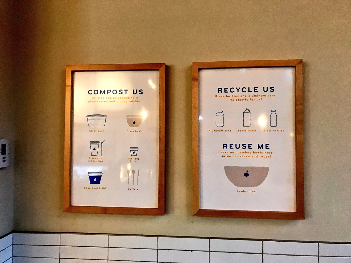 cathmckenna's tweet photo. Love that Ottawa businesses are taking action to #BeatPlasticPollution! Check out @eatmadradish - all their containers and utensils are compostable or recyclable. 

Tweet out other great examples of Ottawa companies or orgs working to #BeatPlasticPollution! #OwnOurOttawa https://t.co/AVcymQvSgh