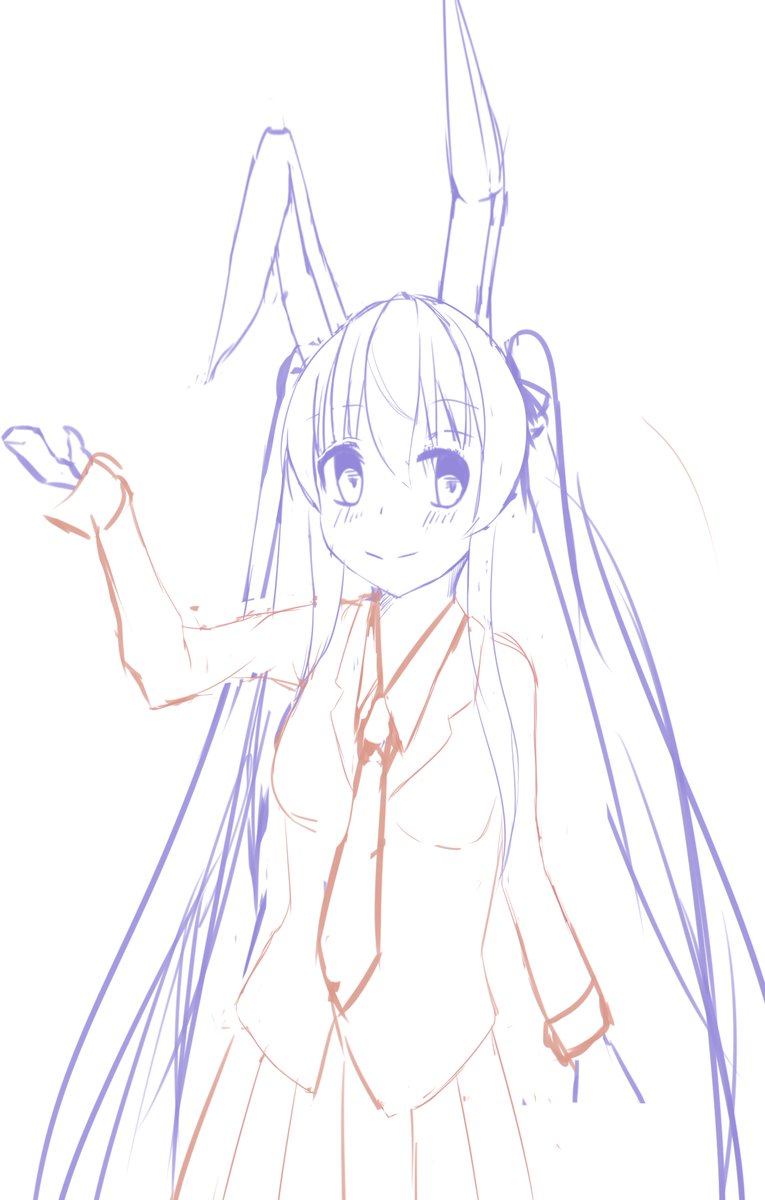 30分で描いたツインテうどんげ 