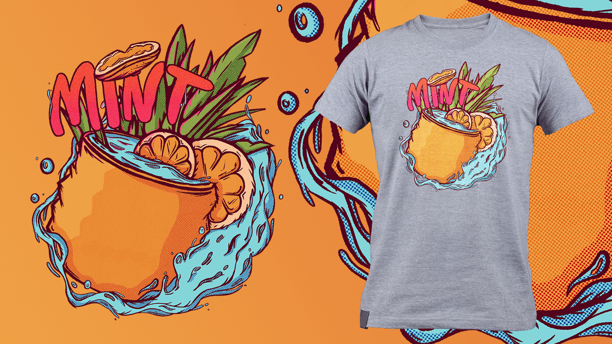 Summer apparel design for @MintThreadsCo. The first part of a summer line I am designing.