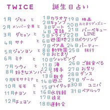 Twice誕生日占い