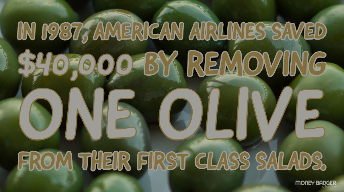 gomoneybadger's tweet photo. It's true that the little things quickly add up. American Airlines learned that in an interesting way. https://t.co/E8cl4ESJ0Y