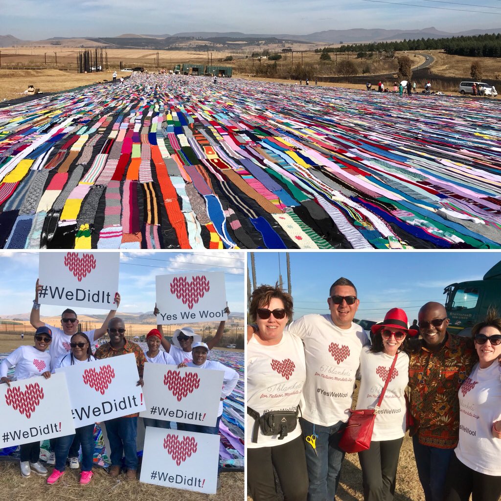 Timothy Moloi (@timothymoloi) on Twitter photo We did it! <a href="/67Blankets/">67 Blankets</a> has broken the record for the longest scarf in the world! These scarves are already making their way to those in need throughout South Africa. #67Blankets #27KmScarf #GuinnessWorldRecord <a href="/capturesite/">Mandela Capture Site</a> We did it! <a href="/67Blankets/">67 Blankets</a> has broken the record for the longest scarf in the world! These scarves are already making their way to those in need throughout South Africa. #67Blankets #27KmScarf #GuinnessWorldRecord <a href="/capturesite/">Mandela Capture Site</a>