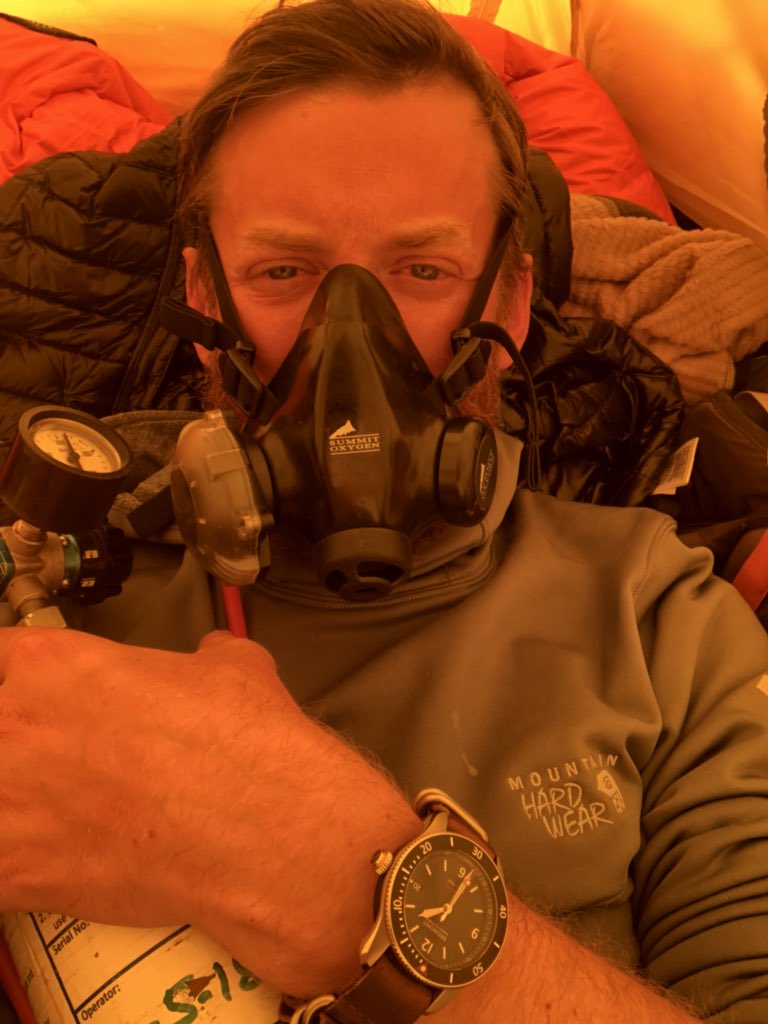 jakeclimber's tweet photo. A massive thank you to @Bremont for all your support this summer. It’s been an honour to wear the #S300 to the summit of K2 (it coped much better than I did!) #testedbeyondendurance #k22018 https://t.co/IDsZRFRhxr