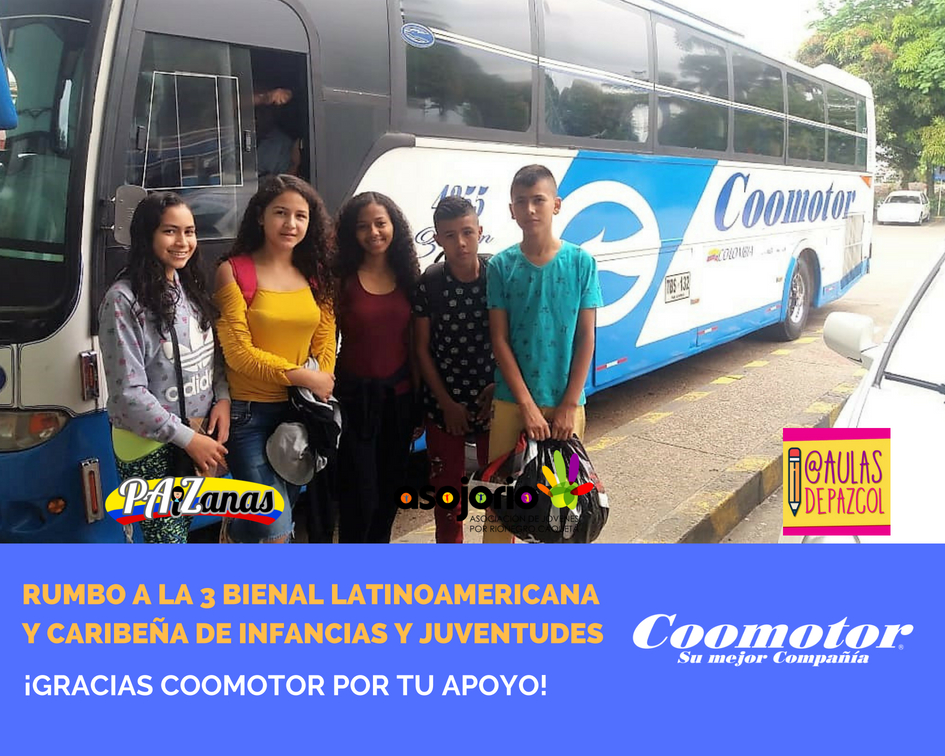 PAiZanas's tweet photo. ¡Que felicidad!
Las y los @jovenesrionegro ya están en camino a la @Bienal_Infancia, un agradecimiento muy especial a @COOMOTORC por su apoyo en los tiquetes. Ustedes transportan sueños. #3BienalInfancia #CoomotorCreeEnLaPaz #BrigadaDigital #AulasDePazCol https://t.co/vCfo0dUCiY