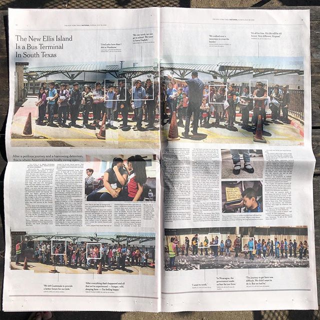 IlanaPL's tweet image. Our story from the McAllen bus station got beautiful treatment by the design team in today’s (Sunday) @nytimes. Thank you to @crista.chapman, the nyt graphics &amp;amp; design teams for this collaborative effort.
#printisnotdead #buythepaper #nytassignment ift.tt/2LMHRWc