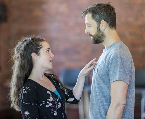 AdamGwon's tweet photo. Last performance of The Waves! Thanks to @Powerhouse_THTR, @NYStageandFilm, and this tremendous team for letting us play. It's so special to have David Bucknam's voice filling up a room again. #PHT18 (📷 by Buck Lewis) https://t.co/nklgBGNOLT