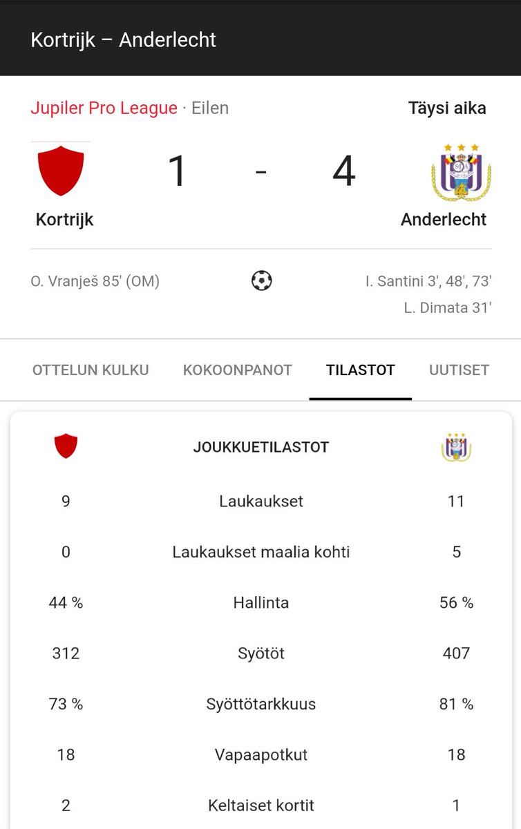 simbaaa89's tweet photo. Eilen sai nauttia! #satini #Anderlecht https://t.co/k1okufqlPe