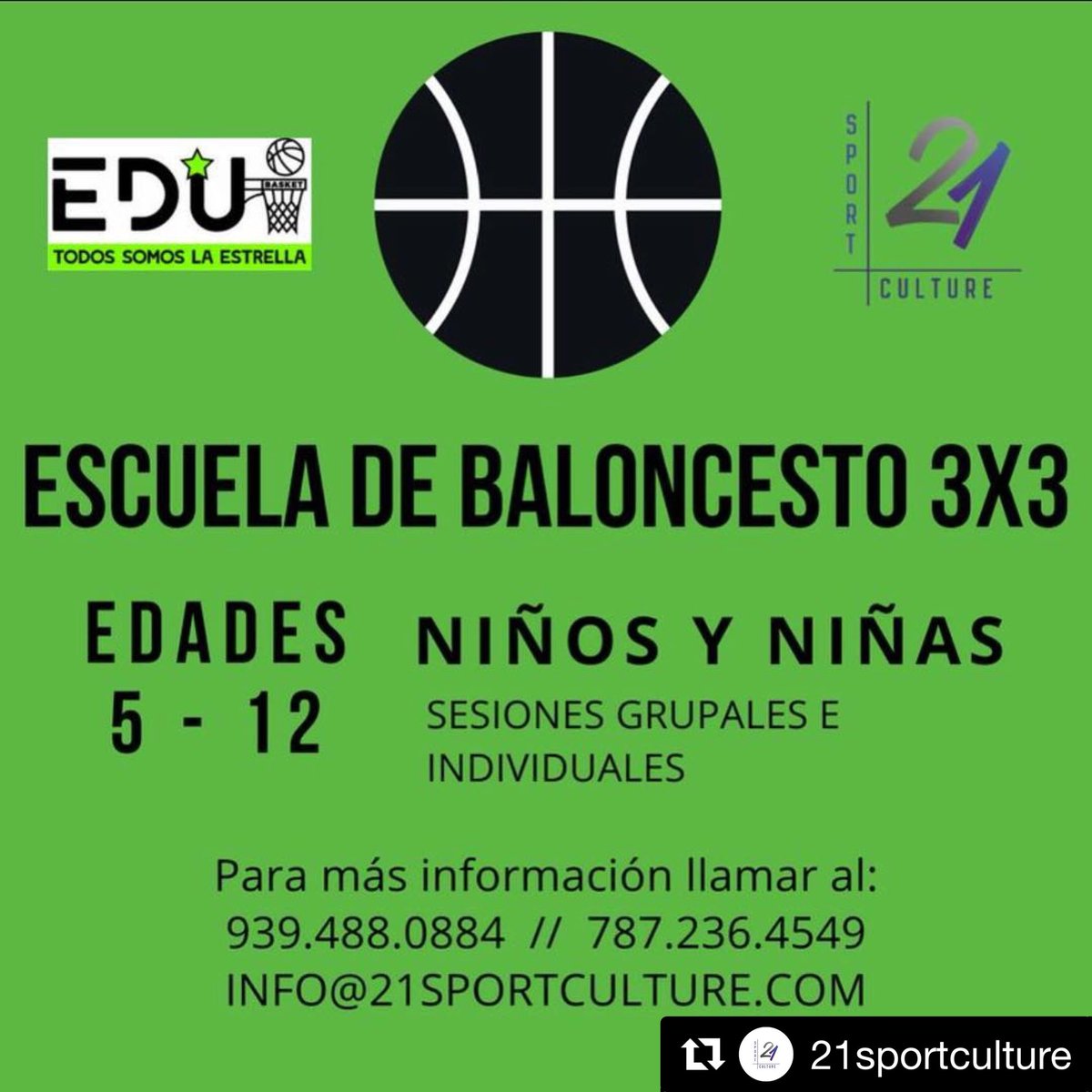 laurafgarnik's tweet photo. ¿Buscas aprender de baloncesto en un espacio diferente? Ofrecemos clases grupales y sesiones individuales para todas las edades. ¡Llama ahora para más información! #3x3 #Basketball3x3 #EducationWithAPurpose #EduBasket #21SportCulture #BasketballClinics https://t.co/dCaXRmaIXH