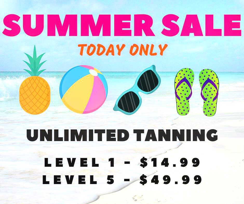 S U M M E R ☀️ S A L E 

TODAY ONLY! 12-4! These prices cannot be beat! Guaranteed! 🤗

Only at your Utan West Main location! 

*(limit of 3 consecutive months)*