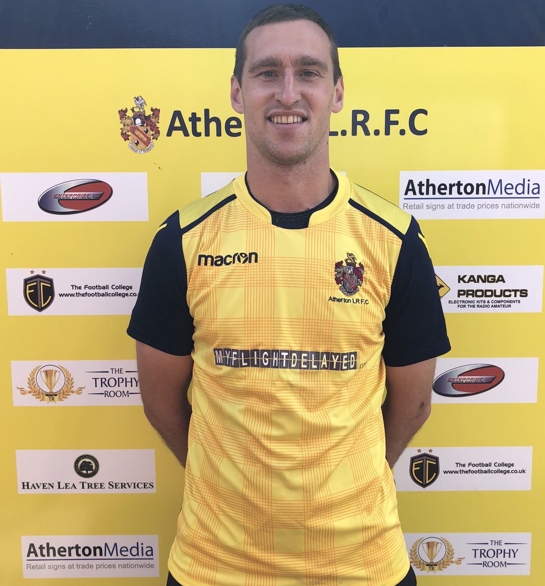AthertonLRFC's tweet photo. 🚨 BIG SIGNING 🚨 

Jon Stephenson has signed for the 2018/19 season. It will be Jons 3rd stint at the club, a striker at 6ft 5ins is there any bigger signings?  
Jon is available to sponsor. Contact us #upthelr https://t.co/xWarZJuapj