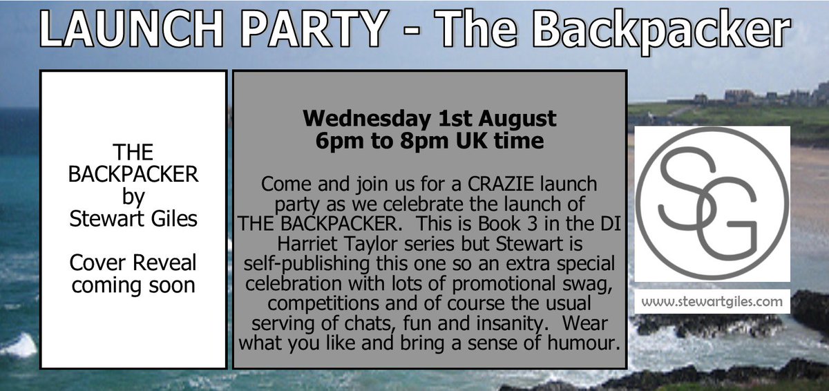 stewartgiles's tweet photo. THE BACKPACKER - FACEBOOK LAUNCH PARTY - 1st August 18:00 UK time - lots of great prizes to be won and lots of fun. Everyone welcome. #launchparty #thebackpacker @stewartgiles https://t.co/Skq5vPaXCB https://t.co/7NuTum2APP
