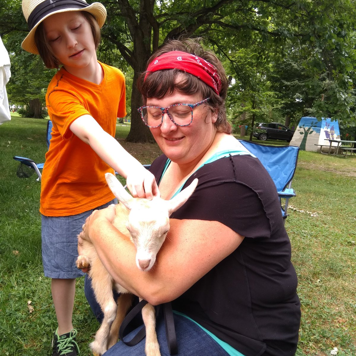 SlowFoodIndy's tweet image. Having a great time petting baby goats @BroadRipplePark with @GirlsRockIndy at their fundraiser! Thanks to @caprinicreamery for bringing the goats! 
#babygoats #slowfoodusa #slowfoodmovement #indy