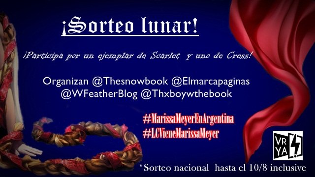 thesnowbook's tweet photo. SI SEÑORES! Tenemos #DOBLESORTEO porque se viene #MarissaMeyerEnArg!! Participa por un ejemplar de #Scarlet y un ejemplar de #Cress de @marissa_meyer
¿Donde? ¡POR ACÁ!: https://t.co/cCCudzGLrn https://t.co/0LSWFmN2J5