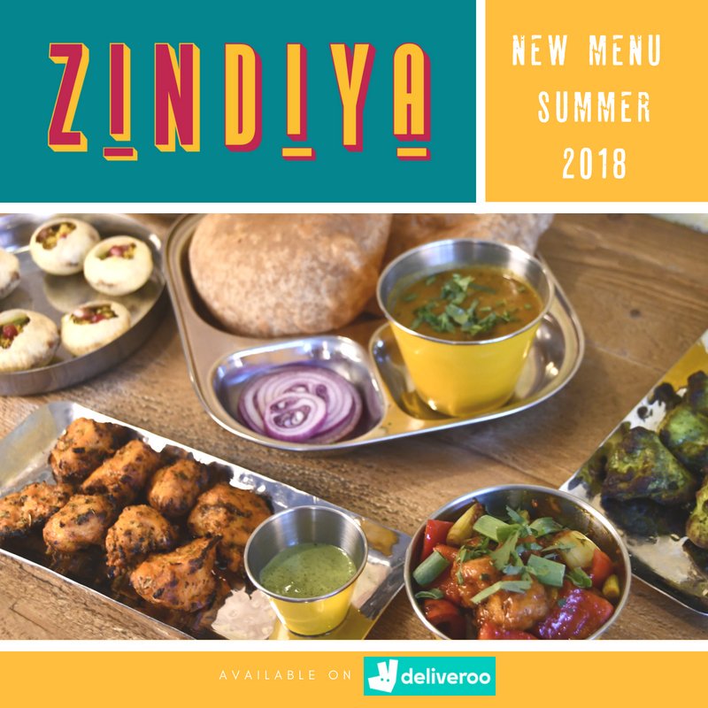 ZindiyaMoseley's tweet photo. If the weather's keeping you indoors today... our new menu items are also available @Deliveroo
#indianstreetfood #newmenu #soyatikka #aloopuri #auberginefritters #soyapav #chilligobi #vegan #hariyalichickentikka #chillichicken #moseley #delivery #lazySunday https://t.co/6a3QxYVJFy