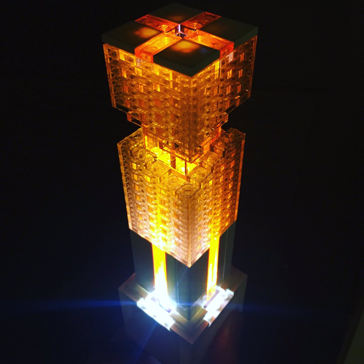sdavee's tweet photo. A recent #LEGO lantern. I'm having fun playing with various degrees of opacity and tint in these designs #illuminatinglego #tinkering https://t.co/yGiy4gN7xi