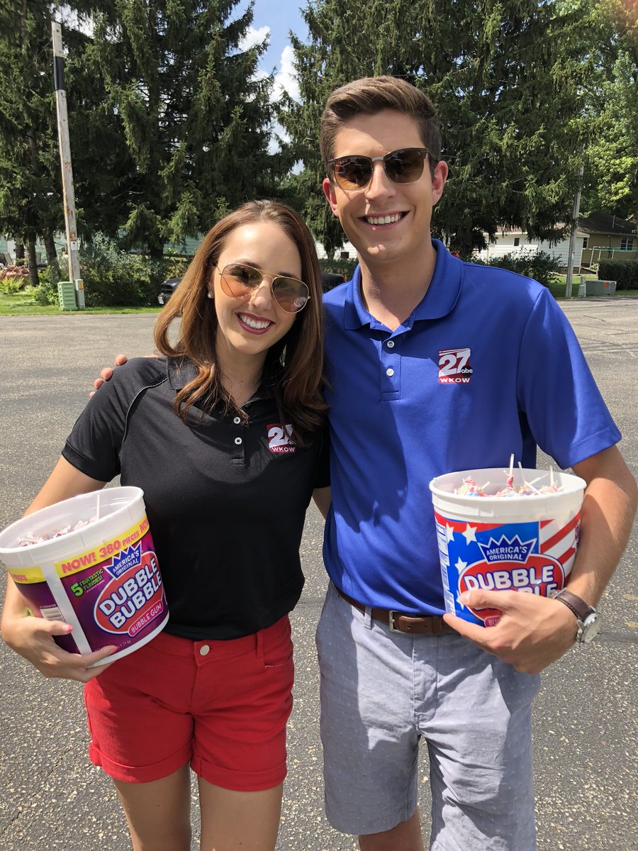 RebeccaRibley's tweet photo. We had a great time at the #WaunaFest parade! 

It’s incredible how fast candy disappears when you’re having fun! 🍭🍬🍫 #WKOW @WKOW @NickBuffo @Hunt_Saenz @lanceveeser https://t.co/yLDLtZk06B