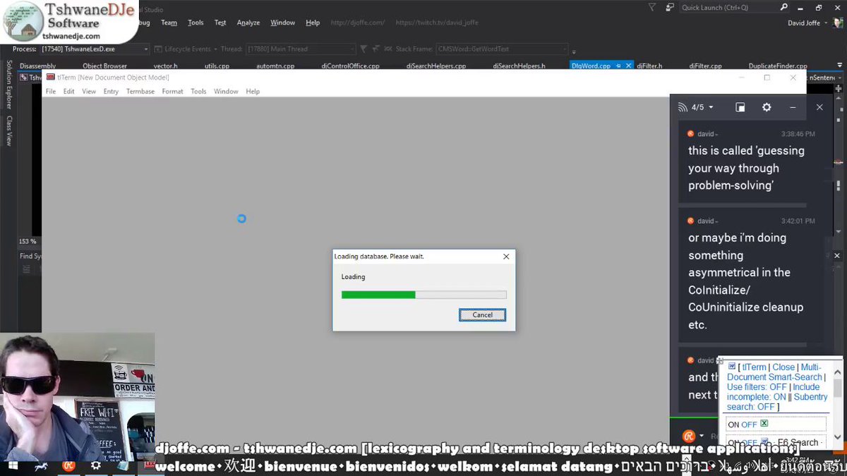 d_joffe's tweet image. Making C++ Microsoft Office Automation debugging look cool .. #beachcoding #livestream ⌨️😎