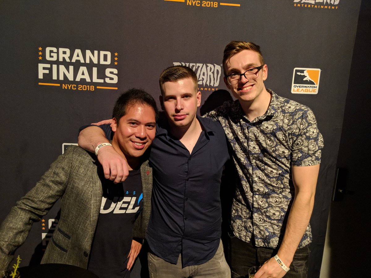 JustRojas's tweet image. Good times with great people at the #OWL2018 Grand Finals after-party. Next year, expect to see @DallasFuel holding the trophy.

#TheFirstFinals #CaptureHistory