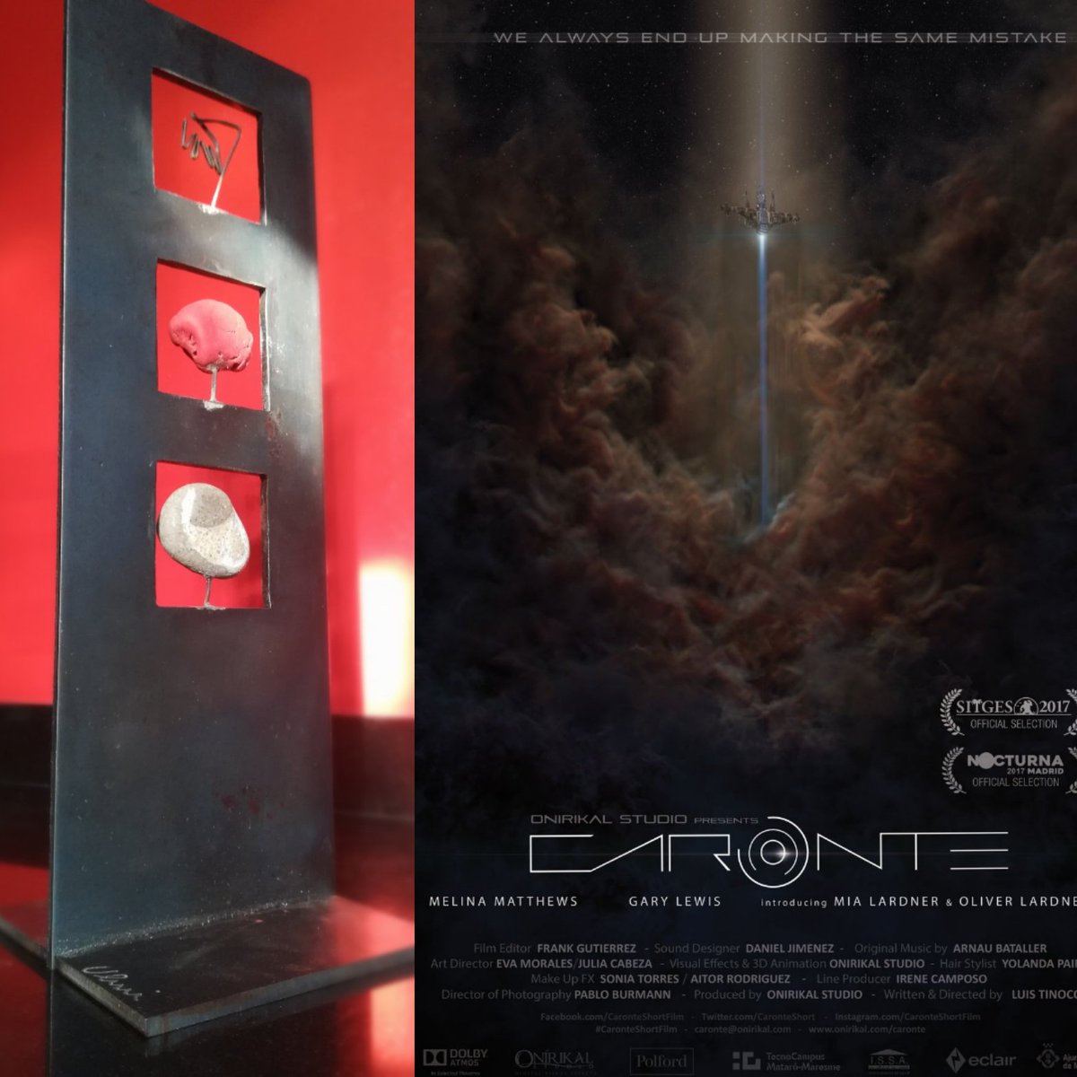CaronteShort's tweet photo. #CARONTEshortfim wins the "Best Shortfilm Jury Award" at Vinaros International Shortfilm Festival 2018!!! Thank you very much for this incredible weekend ;)
#Vinaros #shortfilms #shortfilm #Onirikal #OnirikalStudio #tinoco #Scifi #Award #Awards https://t.co/pj6QfpnZld