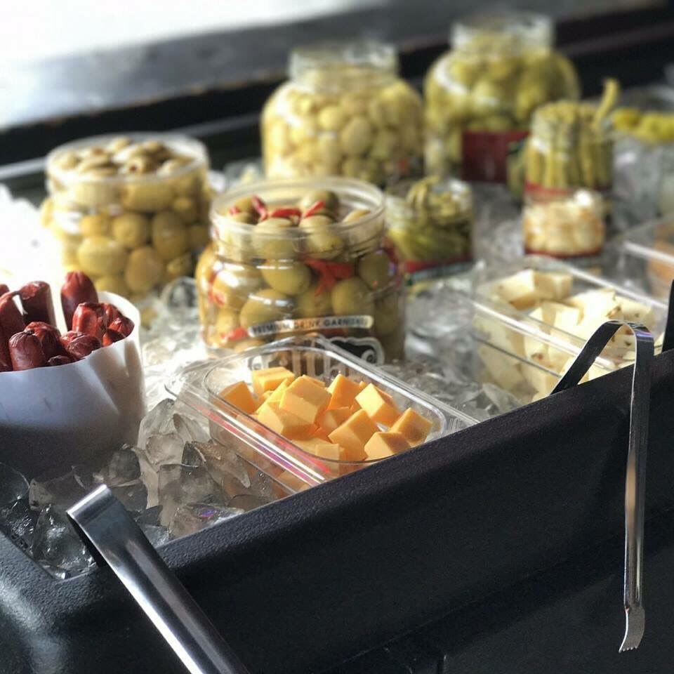 Borowski’s Bloody Mary Bar!
Sundays 11am-2pm Mama’s Garage!
<a href="/KlementSausage/">Klement's Sausage</a> <a href="/CarrValley/">Carr Valley Cheese</a> <a href="/FilthyFood/">Filthy Food</a> <a href="/JimmyLuvs/">Jimmy Luv's</a> etc...