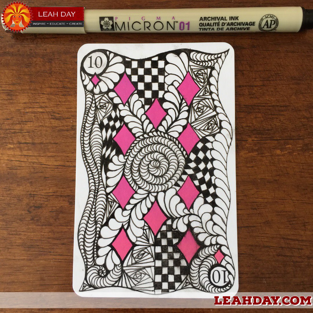leahday's tweet photo. I bought a pack of playing cards yesterday that were just plain disappointing. The box showed fantastic illustrations and I expected a nice variety. Nope. Just pretty drawings for Jack, Queen, and King and they were repeated throughout. So I decided this was the perfect oppor...! https://t.co/uknfxdN62u