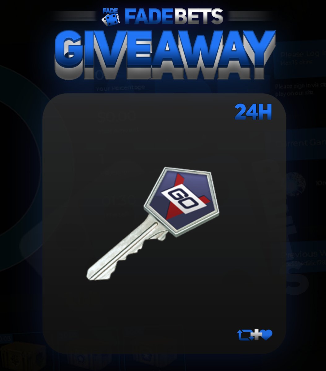 FadeBetscom's tweet photo. Giveaway!

 🎁 Skeleton Key x1  🎁

✅ Retweet
✅ Follow us @FadeBetscom 
✅ Tag Streamers 40+ Viewers that we should sponsor!
✅ Join the Discord: https://t.co/aaNaKtpmY5  

#VGOGiveaway #VGOSITE #VGO @VGO_gg https://t.co/N2vOi05K29