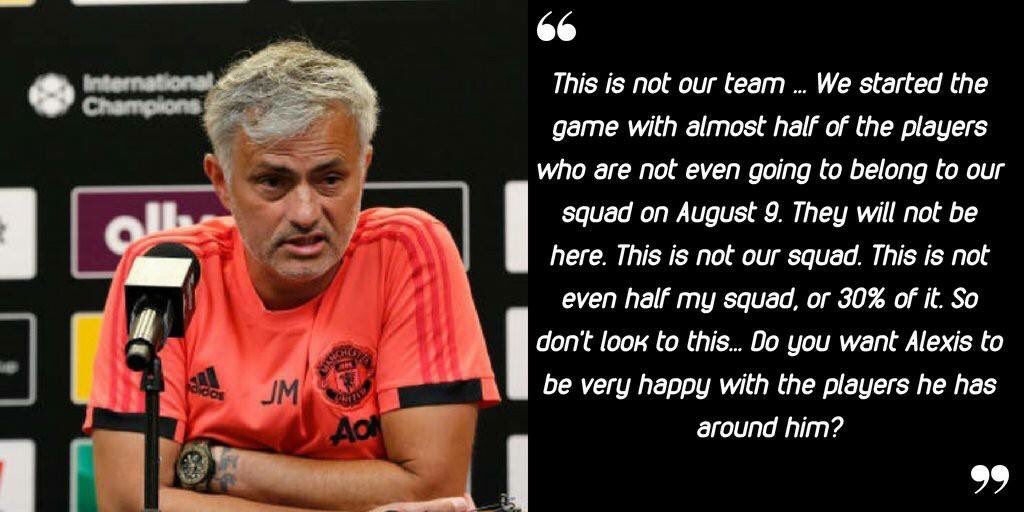RamoneRaheem's tweet photo. Every pre season youth players get to showcase their ability in an attempt to cement a position in the first team. Look at the contrast between the 3 managers. Mourinho’s comments will not sit well with youth players for sure... #LFC #MCFC #MUFC https://t.co/YewibeAEju