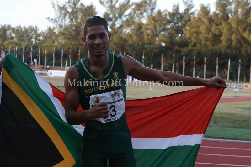 MakingOfChamps's tweet photo. Of course, Wayde Van Niekerk won the men's 200m title at #Durban2016 in a time of 20.02s. At the time, no one had the slightest premonition that he would go on to smash the men's 400m World Record two months down the line. #Durban2016Recap #AfricanChamps #Asaba2018 https://t.co/OoKPMyaJW4