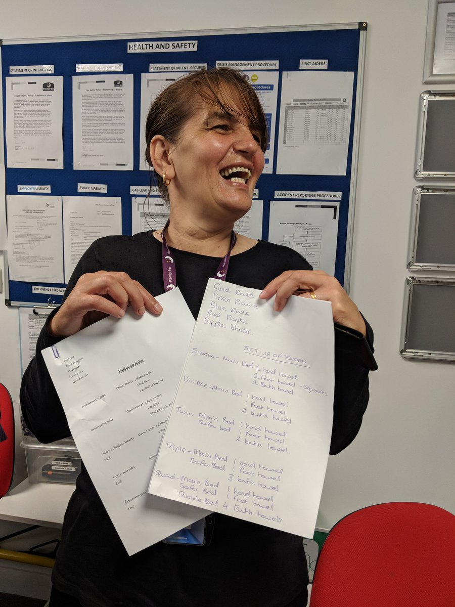 New trainee Feti lovely lady but struggling with understanding PI training so I had the idea to translate into her own language with the help of Simon she was made up and very grateful 

<a href="/lcj96/">Laura</a>  <a href="/michaelhunter62/">Michael Hunter</a>  <a href="/PSeafront/">Premier Inn Bridlington Seafront</a>  <a href="/SDEBDD/">simon ewins</a>  <a href="/AndyFr4ncis/">AndyFr4ncis</a> <a href="/simon_lyle/">Simon Lyle</a> 
<a href="/SusanGilley7/">Susan Gilley</a>