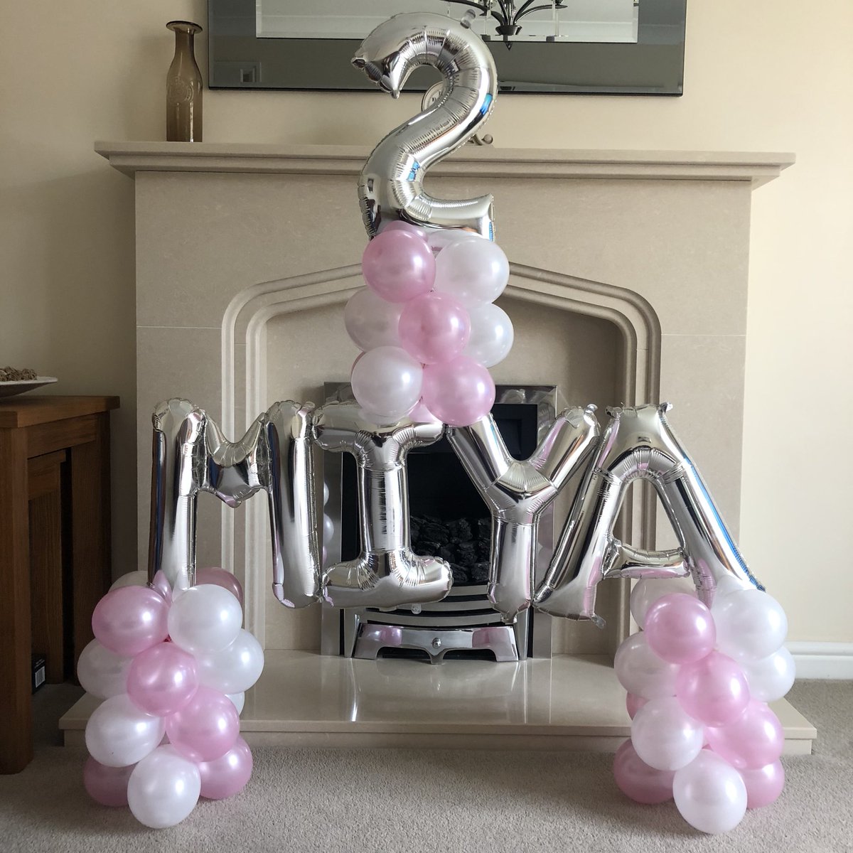 BalloonsBeyond_'s tweet photo. Happy 2nd Birthday to Miya for tomorrow! Can’t believe it’s nearly been a full year since I did her 1st birthday balloons! 🎈🎉 #balloons #birthdayballoons #2ndbirthday #personalised #birthday #anagram https://t.co/SdLF934YUa