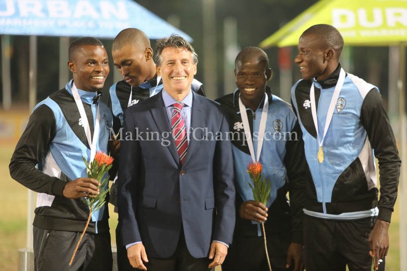 MakingOfChamps's tweet photo. A young Botswana team won the men’s 4x400m at #Durban2016. Karabo Sibanda’s scorching first leg set the pace for the rest of the squad. Kenya settled for Silver, while South Africa took the Bronze medal. #Durban2016Recap #AfricanChamps #Asaba2018 https://t.co/OsB6xA1LXw