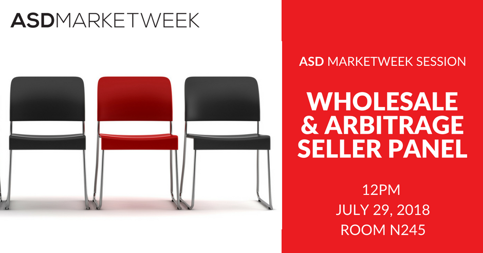 WholesaleBreak's tweet photo. Don't miss your chance to ask your #wholesale and #arbitrage questions!

Next session starts in less than 15 minutes! #ASDshow @ASDShow https://t.co/Ngl4sMsoku