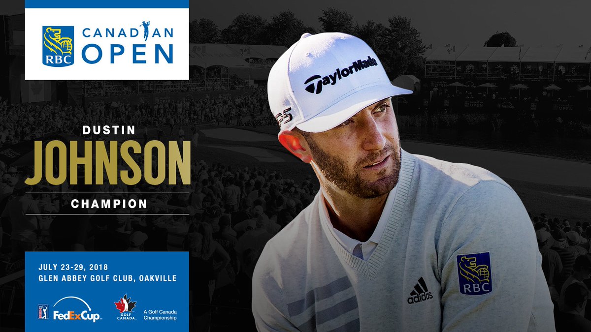 RBCCanadianOpen's tweet photo. Congrats to @DJohnsonPGA, our 2018 #RBCCO champ!! https://t.co/cadkH5iDro
