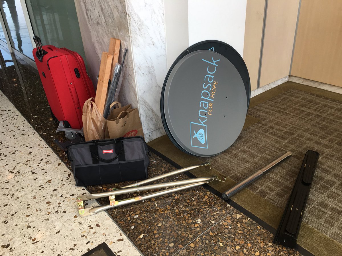 FirooziEvan's tweet photo. On our way to @decentralweb conference! Will install the satellite to demo #KnapsackForHope at #MintSF #DecentralizedWeb #Toosheh @NFPmedia https://t.co/AVYeD1fV1a
