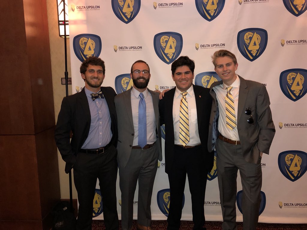 Our brothers Blake, Will, John, and Cooper had a great time at the 2018 Delta Upsilon Leadership Institute in Scottsdale, Arizona. They got to meet brothers from other chapters, connect with alumni, and learn different ways to better our chapter. Thank you! <a href="/deltaupsilon/">Delta Upsilon</a>