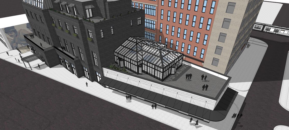 SkyViewSolution's tweet image. Watch for updates as we begin this massive conservatory project in downtown Detroit! #shinola #skyviewsolutions