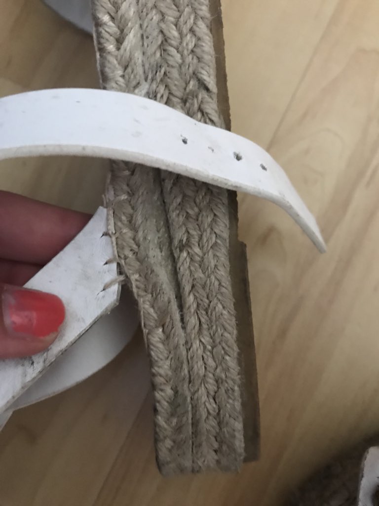 getmereich's tweet photo. @ASOS_HeretoHelp hey I emailed a few weeks ago and no one got back to me. I think my item was faulty as they only lasted 2 wears. They were my favourite pair of sandals until they completely collapsed on me ! Pretty disappointed in the quality. Can you help in any way? https://t.co/fzRPGckj2I