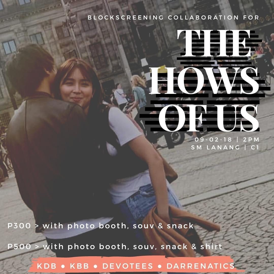 KDB_Dvo's tweet photo. DAVAO BLOCKSCREENING FOR
THE HOWS OF US 💙
DM US OR @REYNDR0PS for reservation https://t.co/D2AhikVVEw