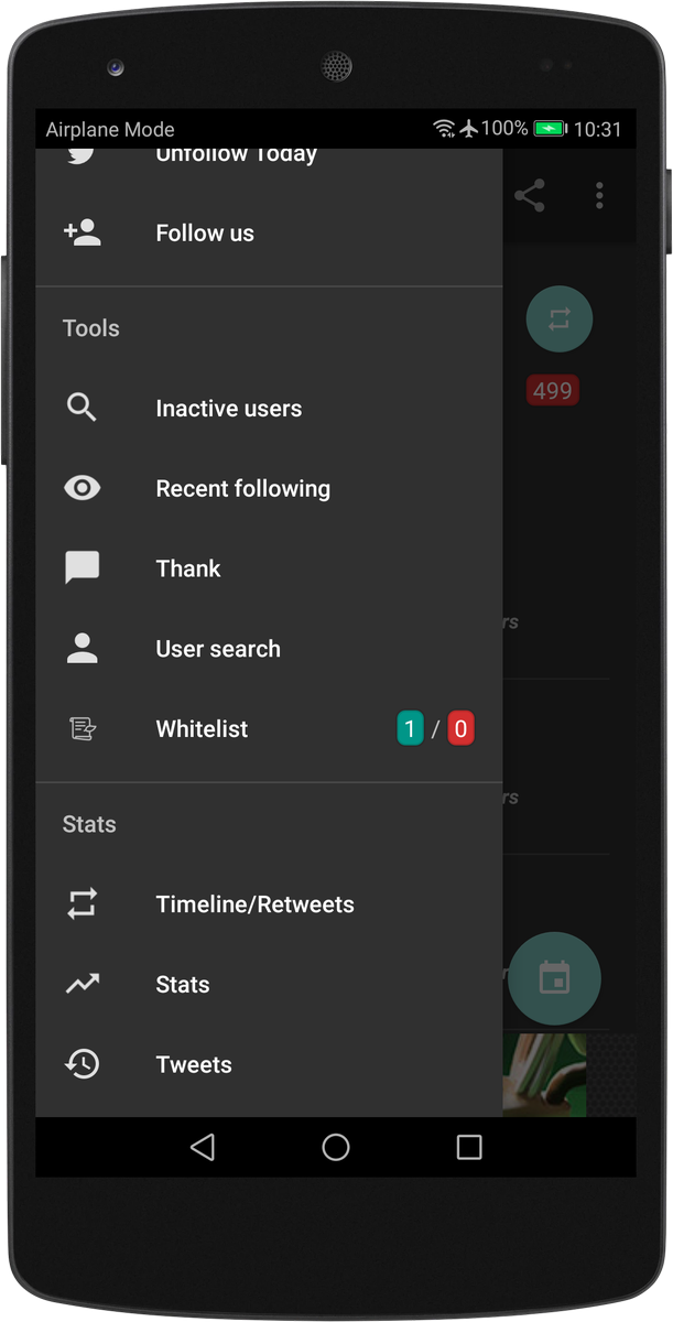 Unfollow_Today's tweet photo. Unfollow Today is a free Android app for Twitter. Several stats and graphics will help you to manage your accounts and your audience.
https://t.co/HxgwbJfotu https://t.co/BkCRaDAlfj